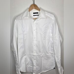 Hudson Men's White Cotton Dress Shirt